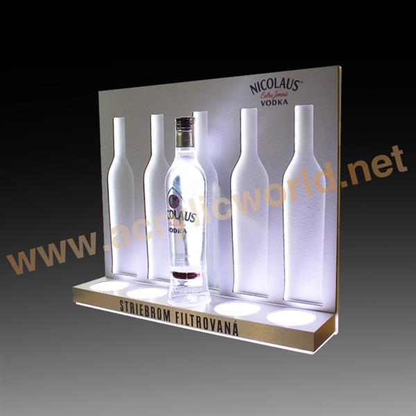 led wine display liquor display shelves